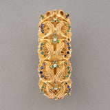 Gold and precious stones French Retro Bracelet