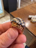 Boucheron Paris Gold Diamonds and Sapphires Vintage Ring