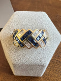 Wempe Gold Diamonds and Sapphires ring