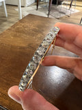 Gold Platinum and 7.5 Carats Diamonds French Belle Epoque Bracelet