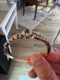 Gold Diamonds and Sapphire French Antique Bracelet