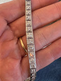 Gold and 5 Carats Diamonds Vintage Bracelet