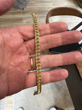 Gold and 4.50 Carats Diamonds French Vintage Bracelet