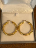 French Yellow Gold Creoles Earrings