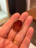 Gold and Agate French Antique Signet Ring