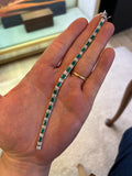 3 Carats Diamonds and 4 Carat Emeralds French Art Deco Bracelet