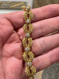 Gold and 1 Carat Diamond Vintage Bracelet