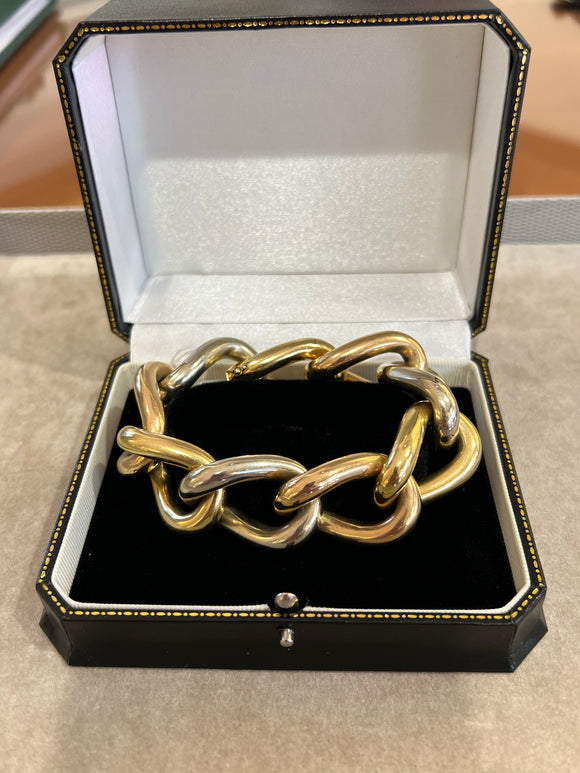 Gold Vintage Bracelet, 3 tones of gold