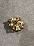 Améthystes d’or et perles charme / pendentif vintage italien