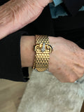 Gold and Diamonds French Vintage Belt Bracelet