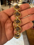 Gold Diamonds and Sapphires Vintage Bracelet