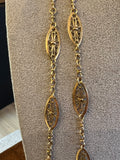 French Antique Long Chain Necklace in Yellow Gold