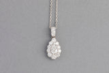 1 Carat Gold and Diamonds French Pendant Necklace