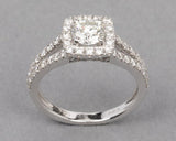 1.41 Carat Gold and Diamonds Engagement Ring