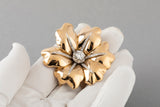 Gold and Diamonds French Vintage Brooch