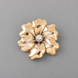 Gold and Diamonds French Vintage Brooch