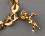 Bracelet à breloques en or vintage