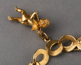 Bracelet à breloques en or vintage