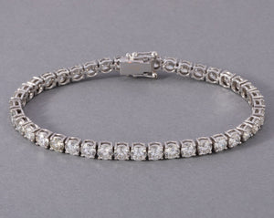 Gold and 5 Carats Diamonds French River Bracelet