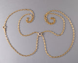Gold Diamonds and Sapphire Vintage Chain Necklace and Coulant