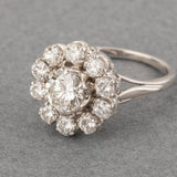 Certified 1.88 Carats Diamonds French Vintage Ring