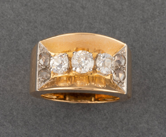 Gold And Diamonds French Vintage Ring