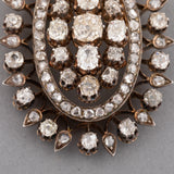 19th century Gold and 5 Carats Diamonds Pendant