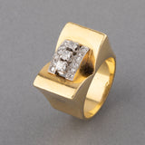 Gold and Diamonds French retro ring