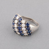 Diamonds and Sapphires French Vintage Ring