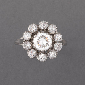 Bague Vintage Française Or 1.88 Carats Diamants