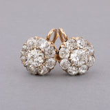 5.60 Carats Diamonds  French Antique Earrrings