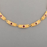 Gold Diamonds and Rubies Vintage Necklace