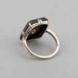 Diamond and Onyx Art Deco Ring
