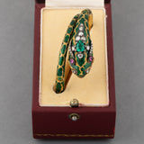 19th century Gold Enamel Diamonds and Enamel Bracelet