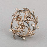 Antique Gold and Diamonds Brooch By Detouche