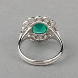 Emerald and Diamonds French Antique Ring