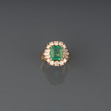 Diamonds and 3.58 Carats Emerald ring by Mouawad