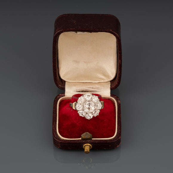 Bague Antique Française Diamants 2.40 Carats