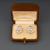 3 Carats Diamonds French Antique Earrings