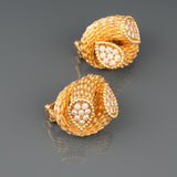 Gold and Diamonds Vintage Boucheron Clip Earrings