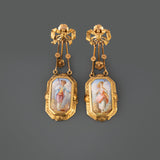 Antique Victorian Enamel Earrings