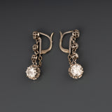 3 Carats Diamonds French Art Deco Earrings