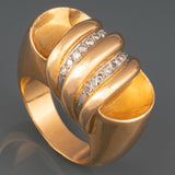 Gold and Diamonds French Retro ring