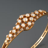 Bracelet ancien en or et diamants taille rose