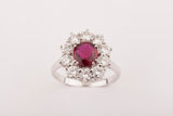 Certified 1.64 Carat Ruby and Diamond Ring
