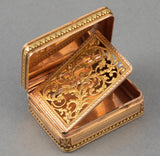 Antique French Gold  Perfume Boxe "vinaigrette"